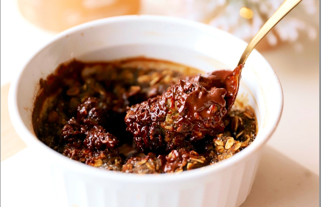 Chocolate Gingerbread Baked Oats