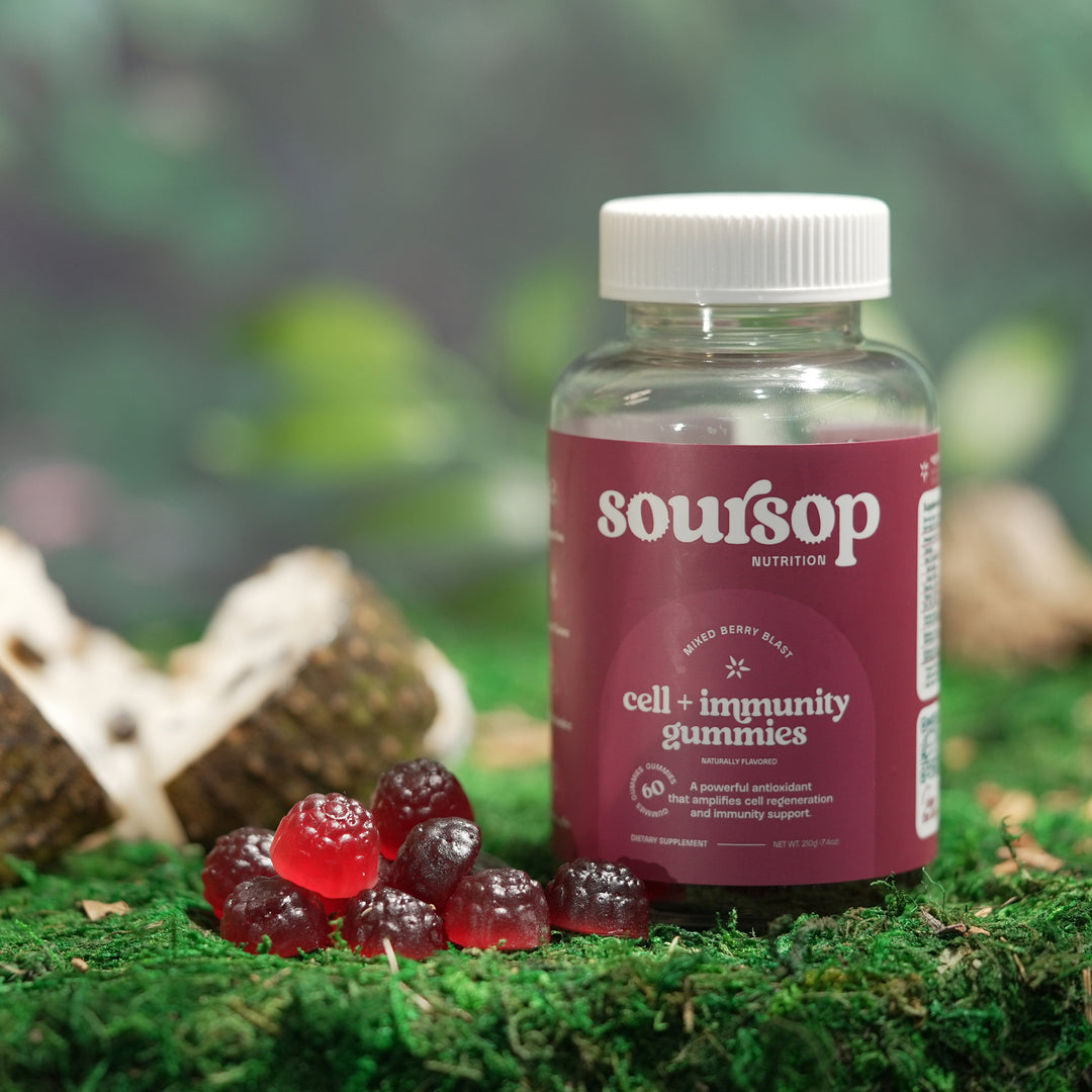Soursop Nutrition Supplements Mixed Berry Blast Gummies (Case of 6)