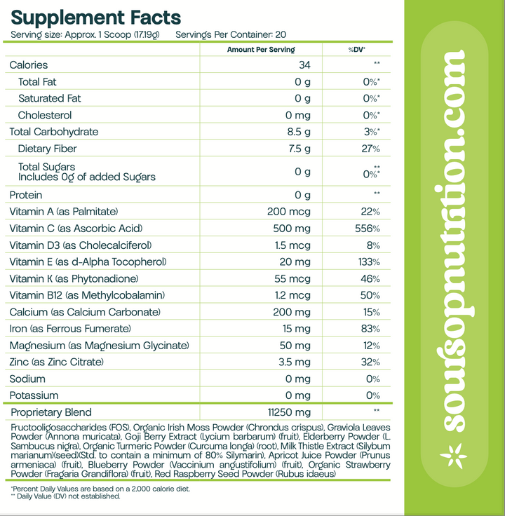 Soursop Nutrition by BeMe Beyond Medicine  Apple Accelerator Shake Nutrition Facts